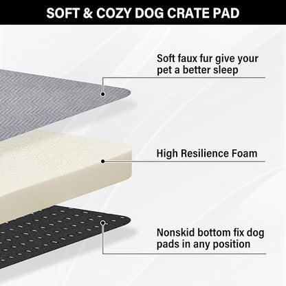 Figopage Dog Bed for Crate 36 Inches