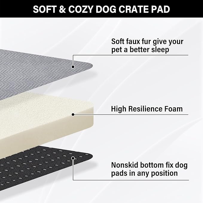 Dog Bed for Crate 30x19, Grey