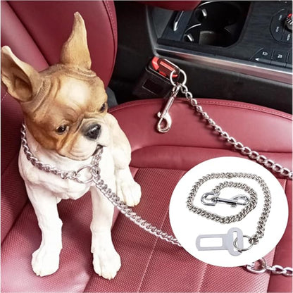 Stainless Steel No chew Dog Car Seat Belt Dogs(60cm)