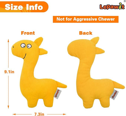 Squeaky Dog Toys, Cute Plush Toy for Dogs Indoor Play, Interactive Dog Toys with Non-Shedding Material for Small and Medium Dogs - Giraffe