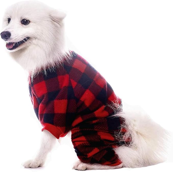 SCENEREAL Dog Pajamas for Small to Large Dogs Soft Pet Sweater Clothes Warm Puppy Onesie Outfits for Doggie Winter Christmas