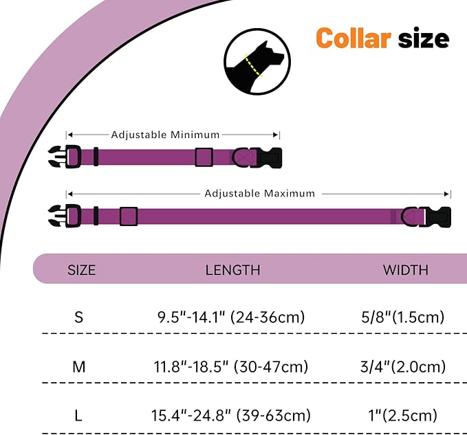 Waterproof Dog Collar 11.8-18.5 inch)