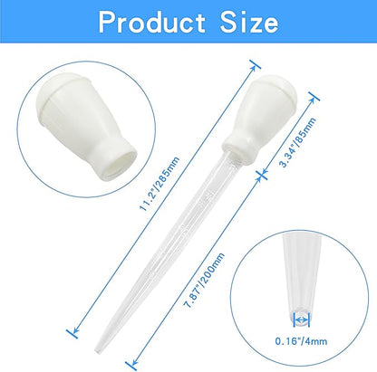 BokWin 2 Pcs Manual Fish Tank Cleaner 30ml Aquarium Suction Cleaner Fish Tank Waste Straw Remover(White)