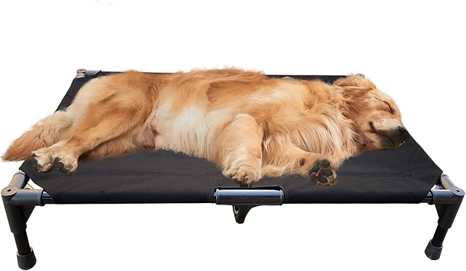 Love&go Elevated Dog Bed with Metal Frame 34.5x25.5x5.5 inch,