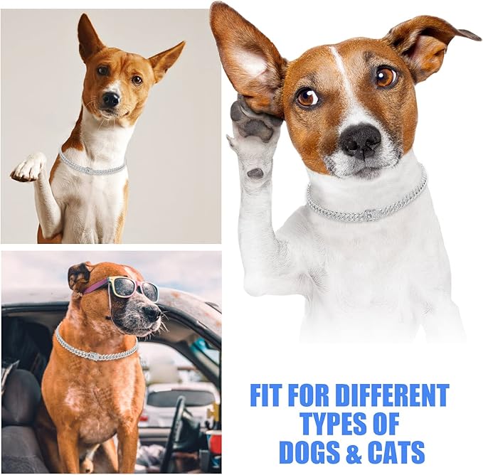 Dog Chain Silver Cuban Collars 22inch)