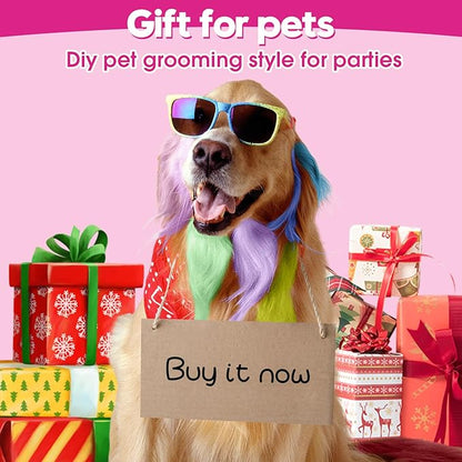 14 Color Washable Dog Hair Dye Paint Temporary Pet Fur Markers Dog Safe Hair Color Crayons for Small to Large Boy & Girl Puppy Stuff Accessories