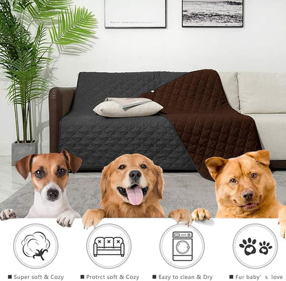 SPXTEX Dog Bed Cover Washable Pee Pads Dog Blankets for Puppy Large Dog Cat 1 Piece（52"x82",Chocolate+Dark