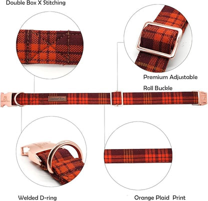 Lionheart glory Plaid Dog Collars Fall Halloween Dog