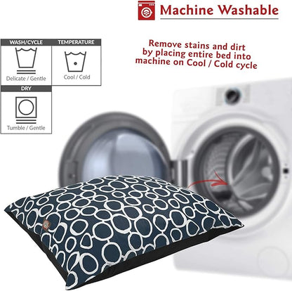 Majestic Pet Rectangle Large Dog Bed Washable – Non Slip Comfy Pet Bed – Dog Crate Bed Super Value Pillow Dog Bed – Dog Kennel Bed for Sleeping 46 x 35 Inch