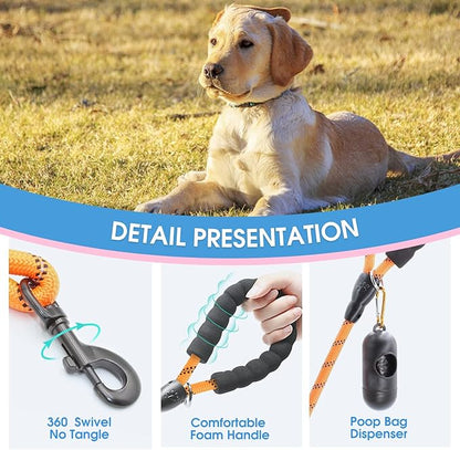 BAAPET 2/4/5/6 FT Dog Leash with Comfortable Padded Handle and Highly Reflective Threads for Small Medium and Large Dogs (4FT-1/2''