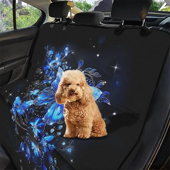 AFPANQZ Butterfly Dog Cat Seat Cover for Cars
