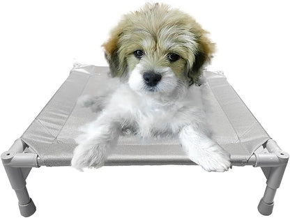 Love&go Elevated Dog Bed with Metal Frame (Small-18.5x18.5x5.5 inch,