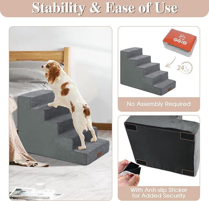 Dog Steps for High Bed 5-Steps Pet 23" H