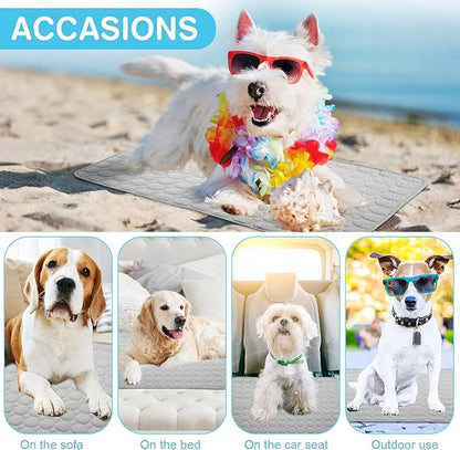 Pet Cooling Bed Mats Dog Cooling Mat Washable Comfort Breathable for Dogs and Cats Indoor Outdoor 27.55 * 39.37Inch)