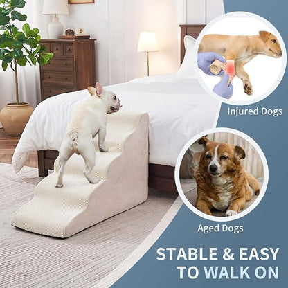 BOMOVA Dog Stairs for Small Dogs 5-Step Dog 2/3/4/5 Steps