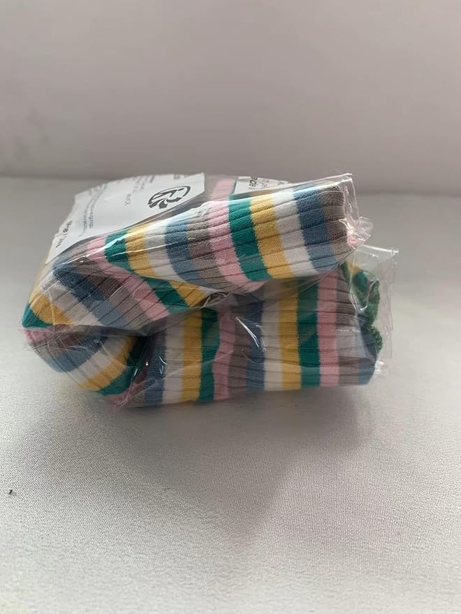 Small Medium Dog Clothes Rainbow Striped Dog Shirts Stretchable Long Sleeve Cat T-Shirt Pet Outfits for Chihuahua Yorkie Teddy (Green Edge