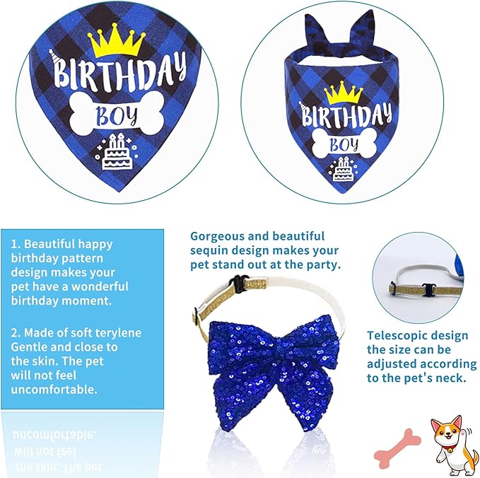 Dog Birthday Bandanas Dog Birthday Party Supplies Include