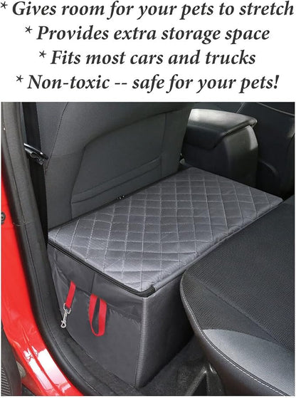 HOME DISTRICT PET Rear Car Seat Gap Filler Back Seat Extender for Dogs with Storage 100 Pounds