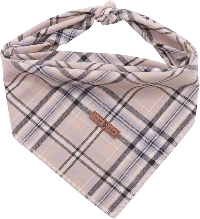 Lionet Paws Dog Bandana Washable Cotton Handkerchief Scarf
