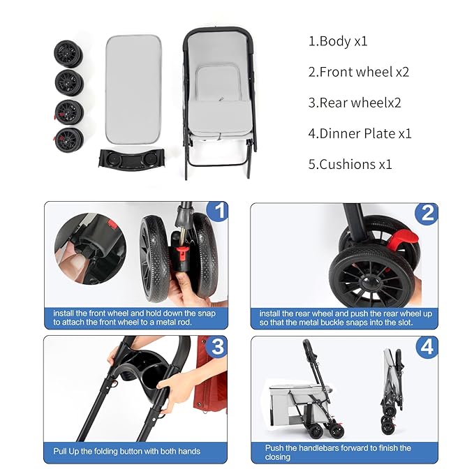 Pet Stroller 4 Wheels