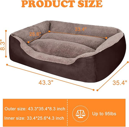 PUPPBUDD Dog Beds for Extra Large Dogs