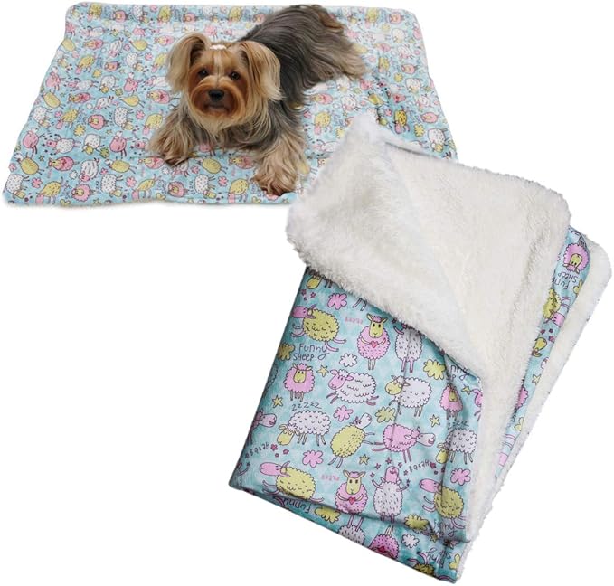 Klippo Dog/Puppy Luxurious Minky & Ultra-Plush Blanket ONE Size (Funny Sheep)