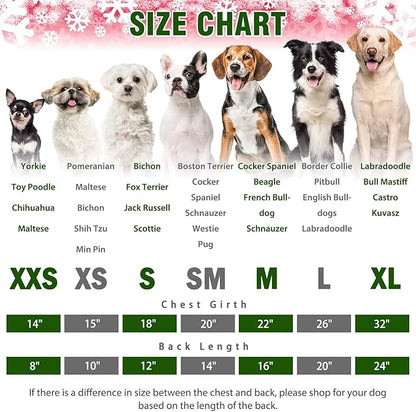 SCENEREAL Dog Pajamas for Small to Large Dogs Soft Pet Sweater Clothes Warm Puppy Onesie Outfits for Doggie Winter Christmas