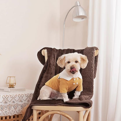 NICETOWN Dog Blankets for Large Dogs 50" x 60" Brown