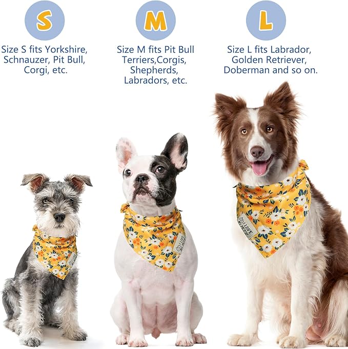 SCENEREAL Summer Floral Dog Bandana