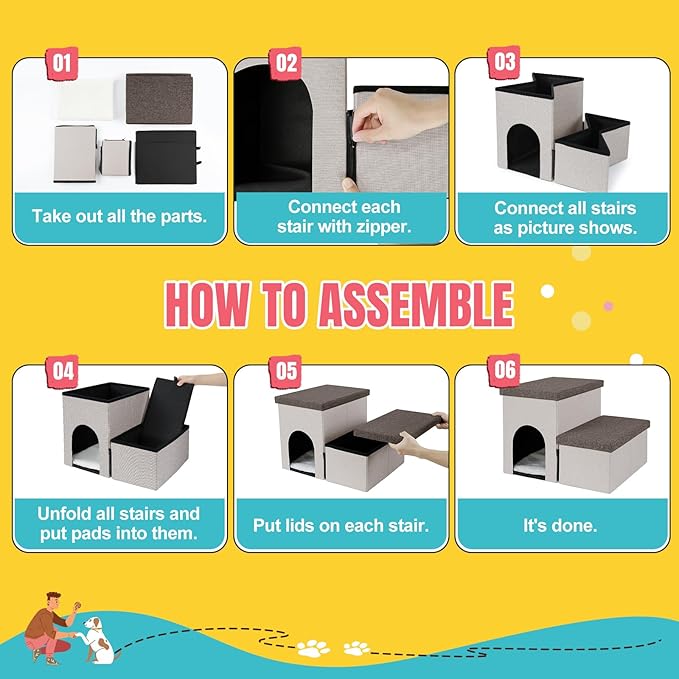 Dog Stairs for High Beds 22 inches(2