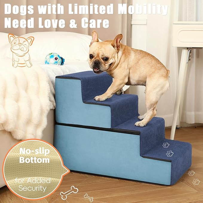 Supet Tall Dog Stairs for Small Medium Large Dogs to Get on Bed