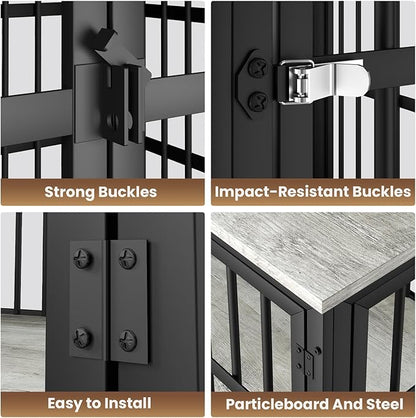 Rovibek Dog Crates for Large Dogs 38.4", Heavy 2 Doors 4 Wheels,