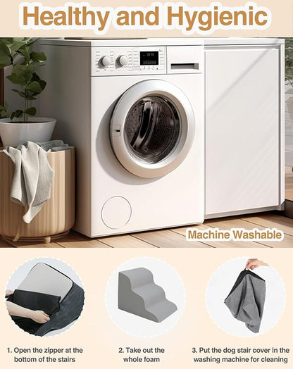 Dog Stairs and Ramp for Small and Large Dogs 2 Steps