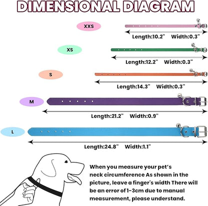 M Dog Collar for Small Dogs Adjustable Dog Collars Cat Collar for Small Medium Large Dogs 1 inch Width (Blue