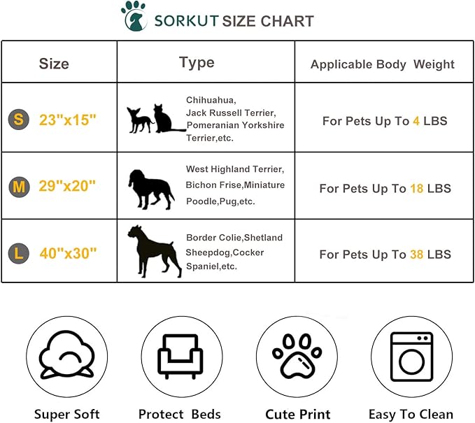 1 Pack 3 Puppy Blankets Super Soft Warm Sleep Mat Cute PAW Print Blanket Fleece Pet Blanket Flannel Throw Dog Blankets for Small Dogs Puppy Cats Gray/White/Brown-Small(23"x15")