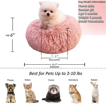 Pink Puppy Bed 15 Inch Washable 5 lbs
