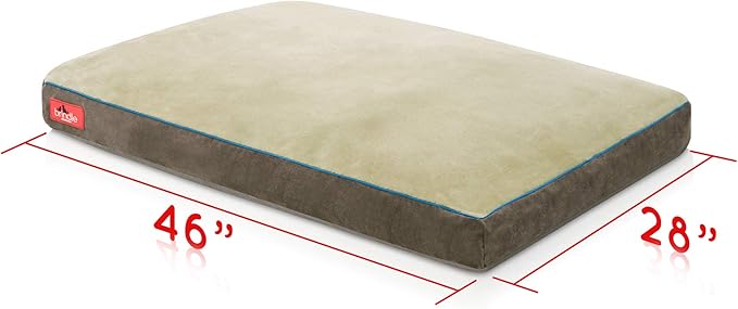 BRINDLE Khaki Shredded Memory Foam Pet Bed