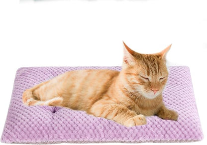 WONDER MIRACLE Fuzzy Deluxe Pet Beds, Super Plush Dog or Cat Beds Ideal for Dog Crates, Machine Wash & Dryer Friendly (15" x 23", S-Lavender)