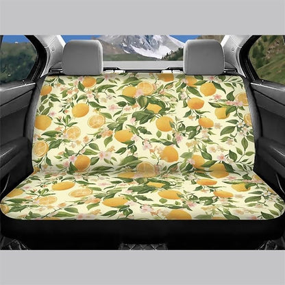 AFPANQZ Lemon Car Backseat Covers Dog Seat Cushion for Rear Seat Non-Slip Soft Car Seat Covers for Dogs