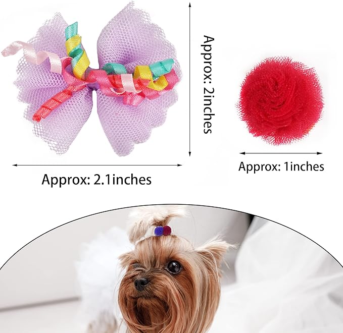 Yxiang 50PCS Small Dog Hair Bows