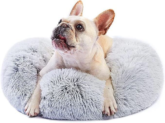 Calming Dog Bed for Small Dogs Round Fluffy