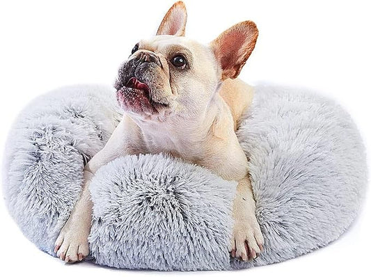 Calming Dog Bed for Small Dogs Round Fluffy