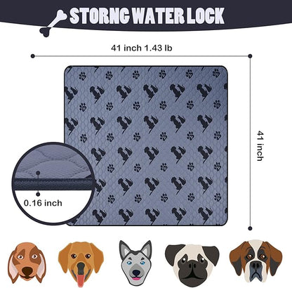 JUMEIHUI Washable Pee Pads for Dogs 41X41 Inch(pack 2)