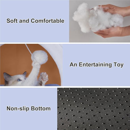 Jiupety Cat Bed for Indoor Cats 16 Lbs