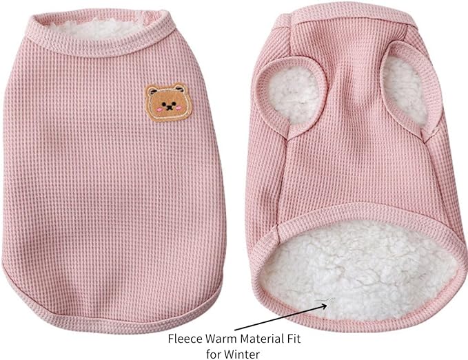 Fleece Cotton Dog Shirt Winter Warm Lightweight Pet
