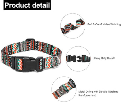 Adjustable Dog Collar with Patterns
