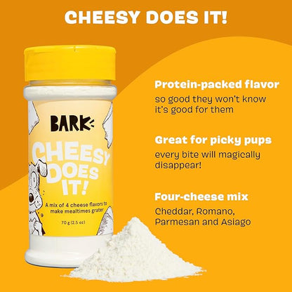 Barkbox – Cheesy Does It! – Dry Dog Food Toppers with High Protein, Limited Ingredients – Meal Flavor Enhancer for Large & Small Breeds – 2.5 Oz