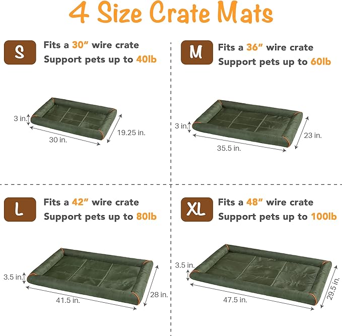 Friends Forever Bolster Dog Crate Mat 42 Inch