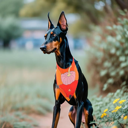 10PCS Large Dog Bandanas Fall Large XL XXL Big Dog Breed Pumpin Harvest Leaves Forest Autumn Pattern Kerchief Triangle Bibs Head Scarves for Boys and Girls Grooming Accessories Costume