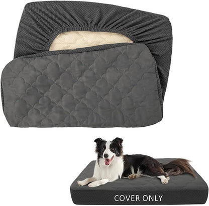 CHHKON Dog Bed Covers Replacement Washable Waterproof Pet Puppy Bed Cover for Dog(Dark Grey,41x29x6 inch)